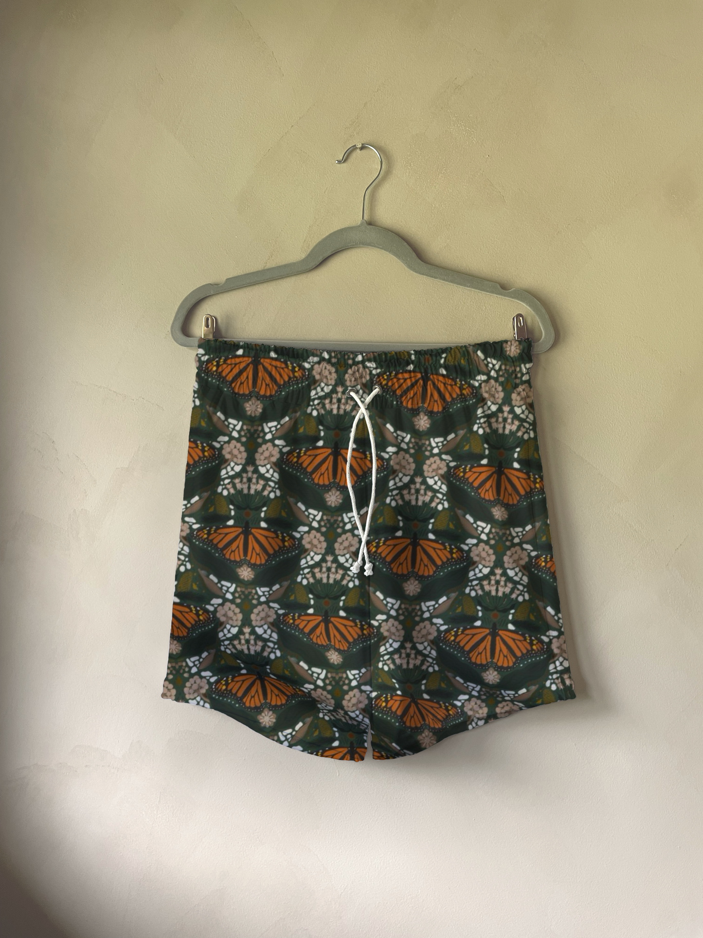 Salt Marsh Shorts in Monarchs & Milkweed