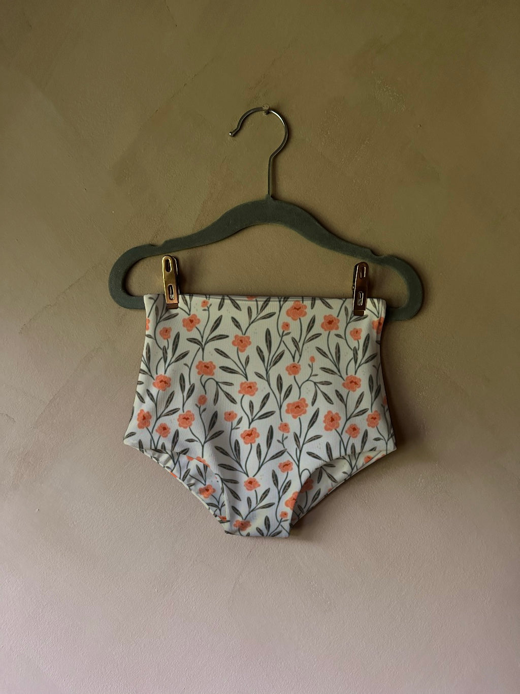 Littles Bikini Bottom in Coral Blossoms