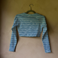 Adult Cropped Rashguard in Azure Waves