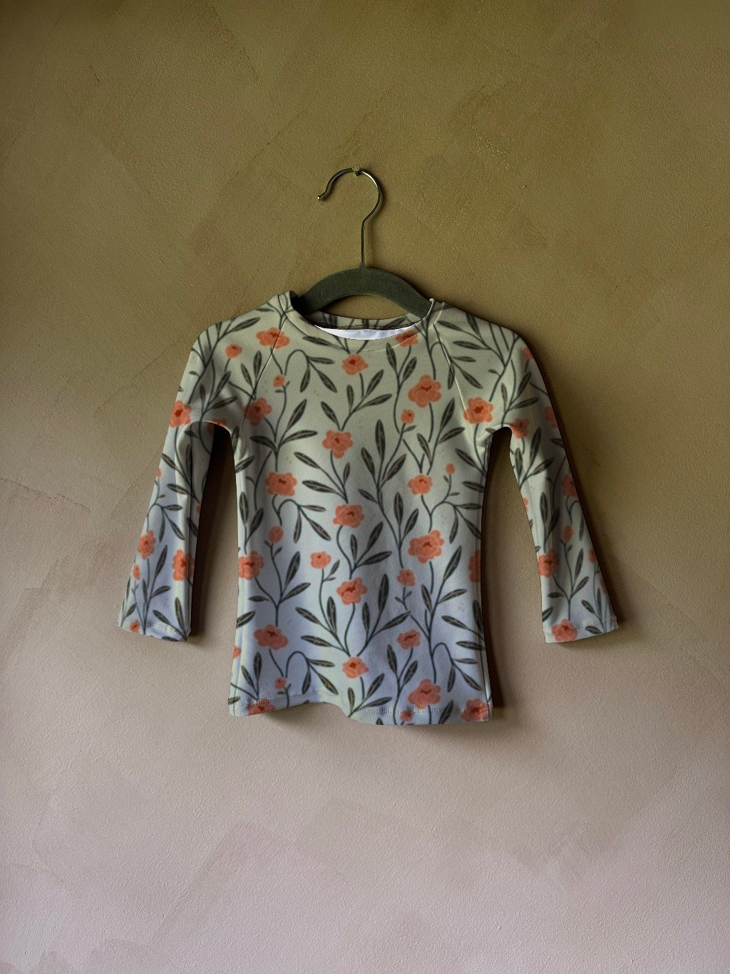 Littles Rashguard in Coral Blossoms