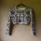 Adult Cropped Rashguard in Folk Art