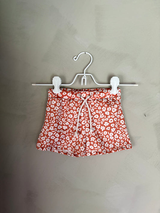 Pre-Loved Barrel Brief in Rust Floral