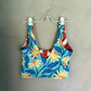 Pre-loved Magnolia Top in Azure Floral & Sable Geese