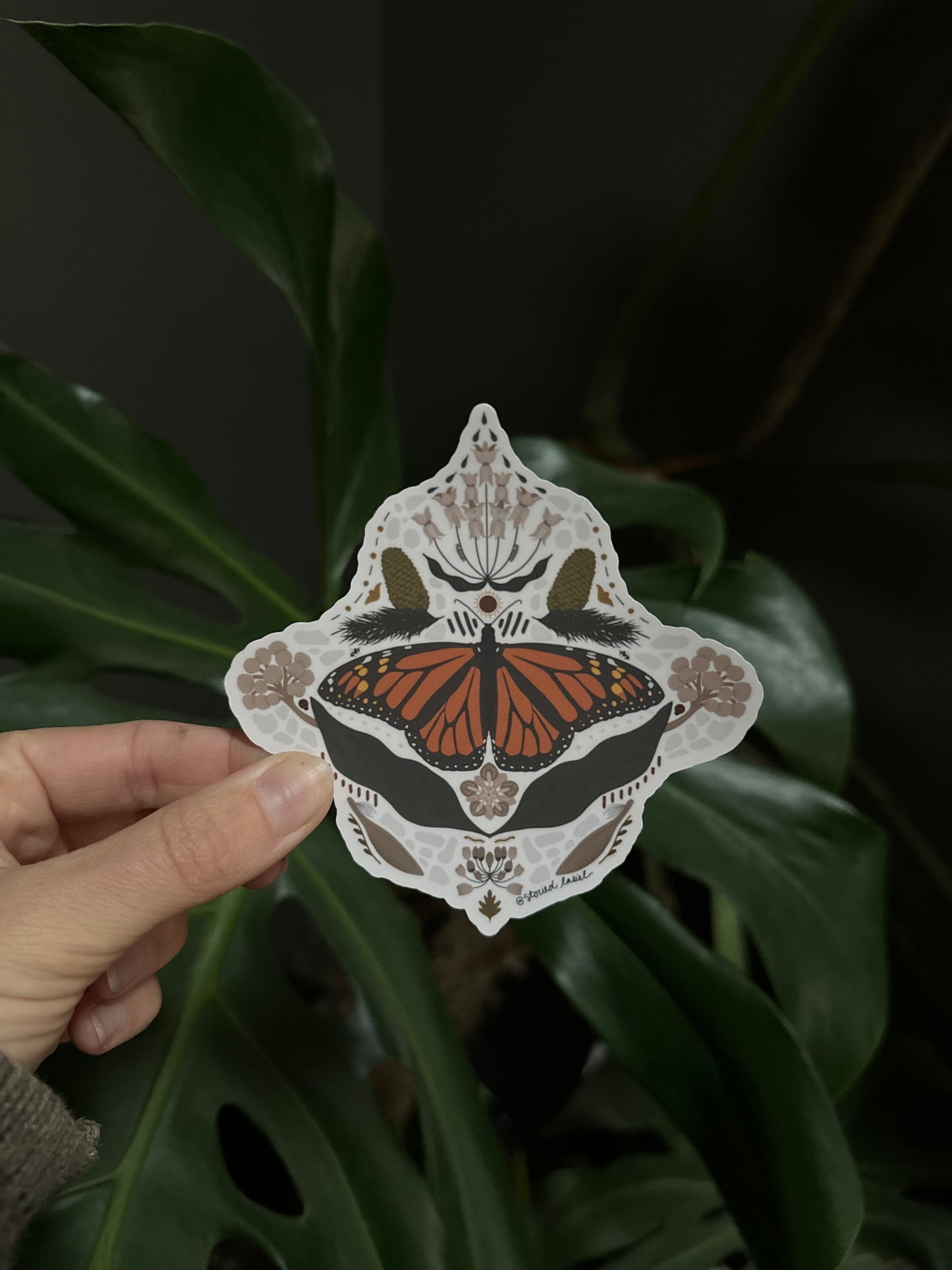 Monarchs and Milkweed Sticker