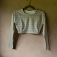 Adult Cropped Rashguard in Hessian Check