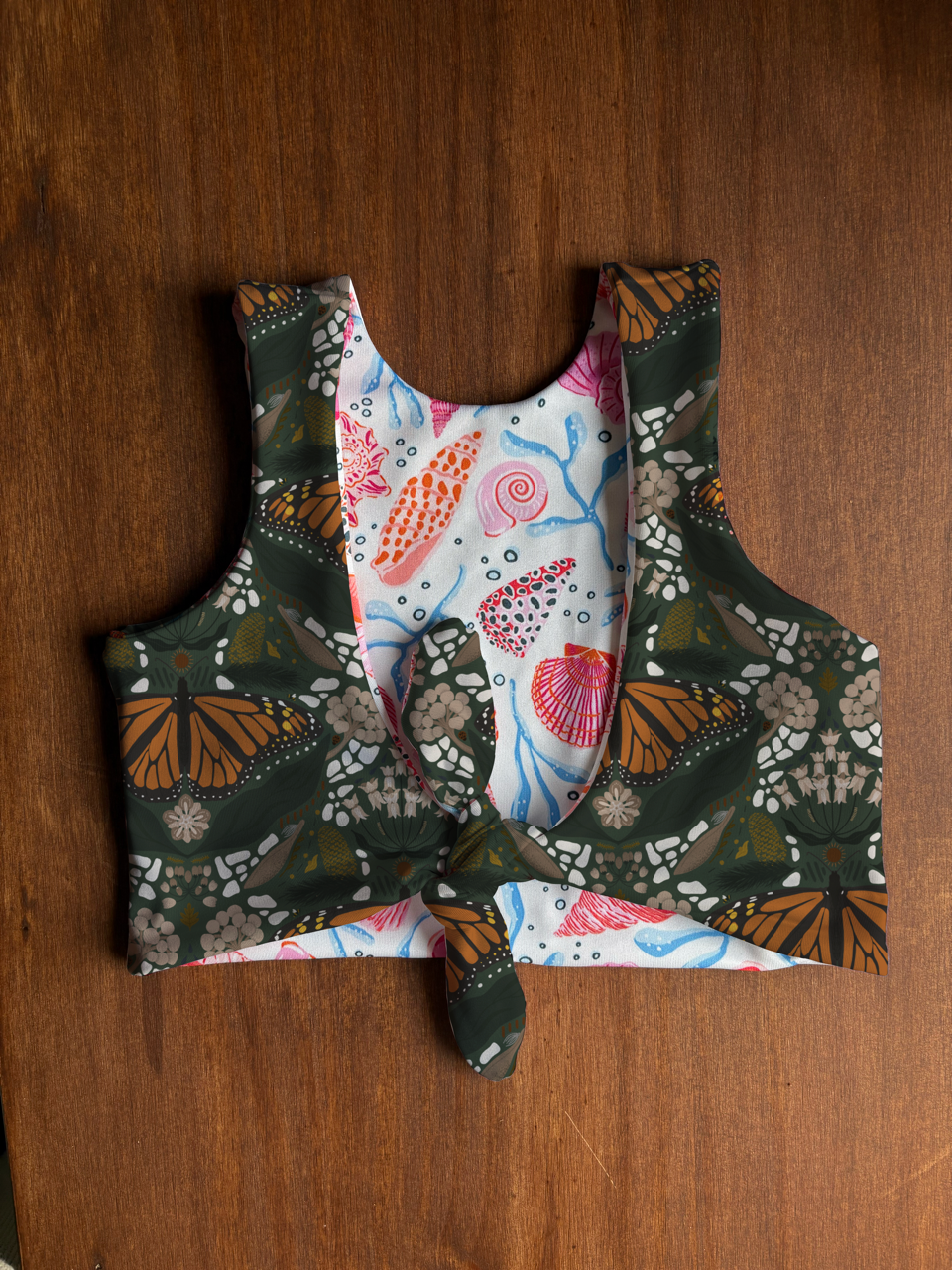 Littles Luna Top in Monarchs & Milkweed