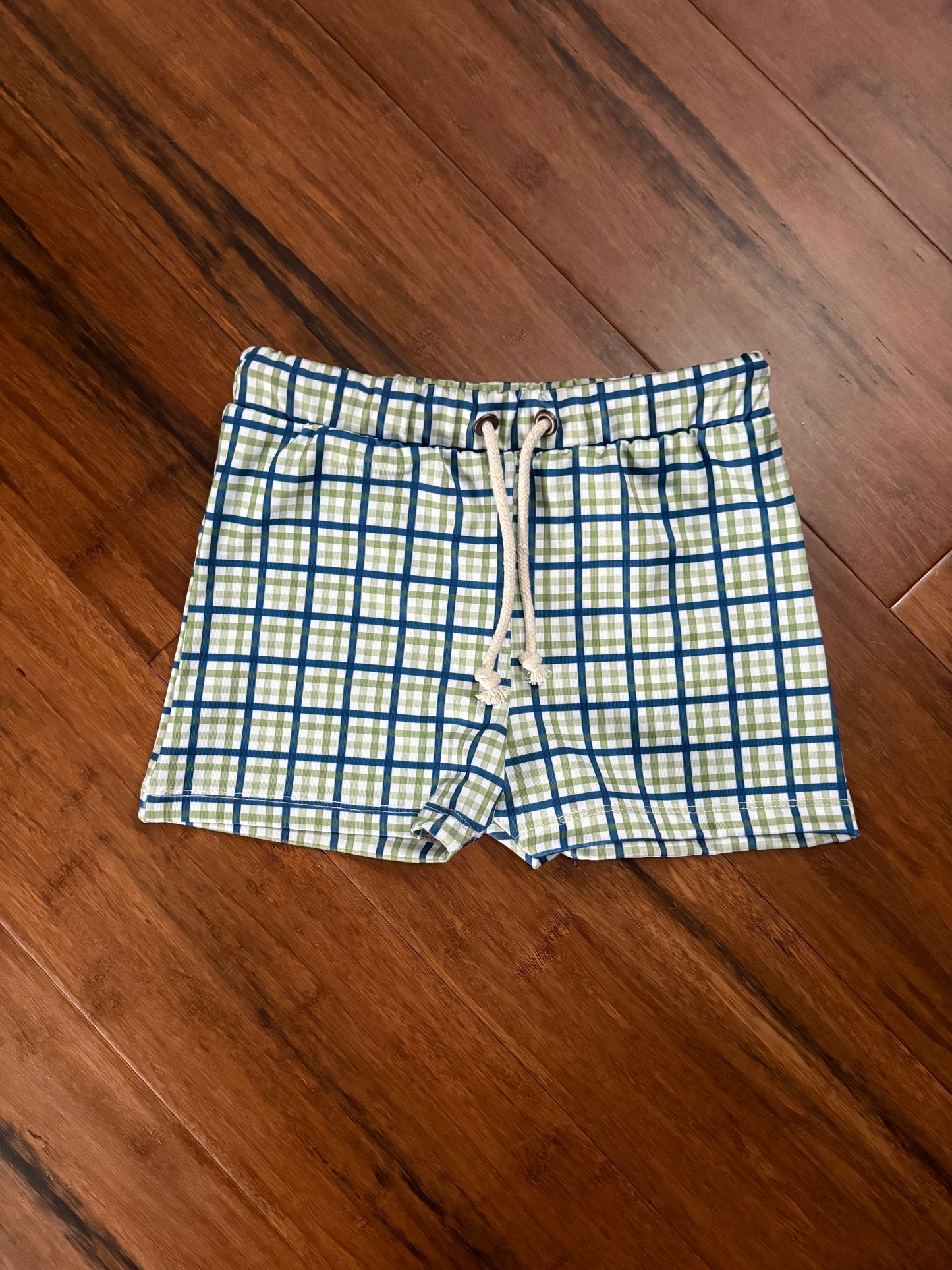 New Barrel Brief in Blueberry Plaid