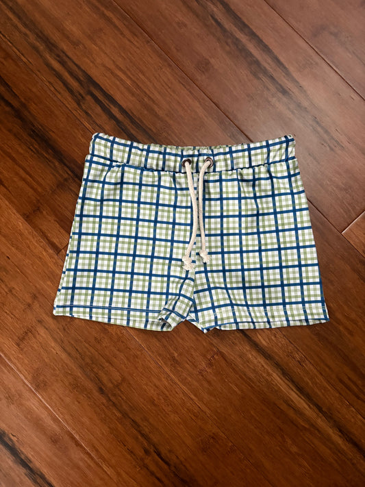 New Barrel Brief in Blueberry Plaid