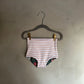 Reversible Bottom in Cottagecore Dino + Rust Stripe